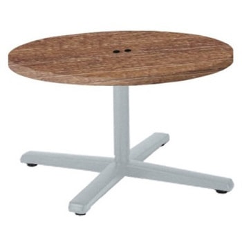 87AAGE MER3 Livesミーティングテーブル 単柱脚天板固定/丸形 750Φ×500 コンセント付 オカムラ(岡村製作所) 07066109