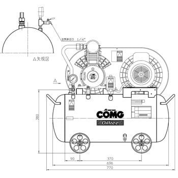 TFPC07-10 C5 COMGシリーズ オイルフリータンクマウント 1台 アネスト