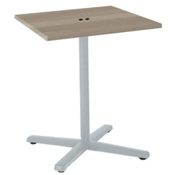 87ACFE MDA2 Livesミーティングテーブル 単柱脚天板固定/矩形 750×750×1000 コンセント付 オカムラ(岡村製作所) 07070765