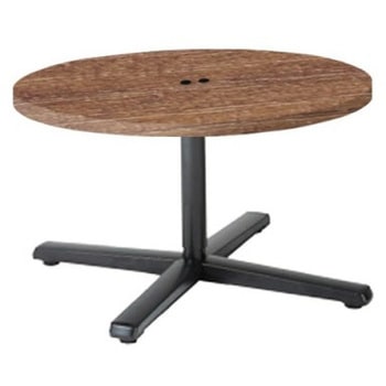 87AAGE MES3 Livesミーティングテーブル 単柱脚天板固定/丸形 750Φ×500 コンセント付 オカムラ(岡村製作所) 07072208