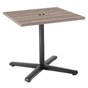 87ABFE MES1 Livesミーティングテーブル 単柱脚天板固定/矩形 750×750×720 CU付 オカムラ(岡村製作所) 07076801