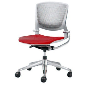 8142MR FBA9 グラータ 5本脚チェア 肘無  背パッド無 グレーシェル ポリッシュフレーム ナイロン双輪 オカムラ(岡村製作所) 07078255