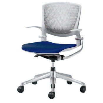 8142MA FEA4 グラータ 5本脚チェア 肘付  背パッド無 グレーシェル ポリッシュフレーム ナイロン双輪 オカムラ(岡村製作所) 07084537