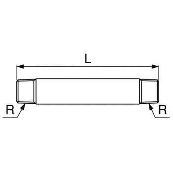 M155MMN 砲金長ニップル 1個 ミヤコ 【通販サイトMonotaRO】