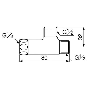 M149GAM CP片ナットオスネジチーズA ミヤコ メッキ付継手 呼び径13A