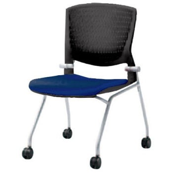 8142QR FEA4 グラータ ネスティング 肘無  背パッド無 ブラックシェル シルバーフレーム ナイロン双輪 オカムラ(岡村製作所) 07096821