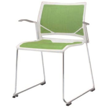 81R1AA FZF3 ツァルト クローズ脚 肘付 メッシュ ホワイトシェル メッキフレーム オカムラ(岡村製作所) 07099639