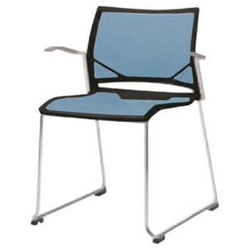 81R1AL FZF8 ツァルト クローズ脚 肘付 メッシュ ブラックシェル メッキフレーム オカムラ(岡村製作所) 07099657