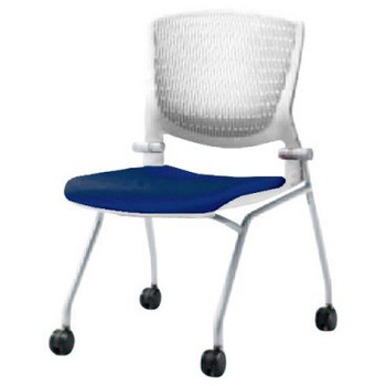 8142TR FEA4 グラータ ネスティング 肘無  背パッド無 ホワイトシェル シルバーフレーム ナイロン双輪 オカムラ(岡村製作所) 07101897