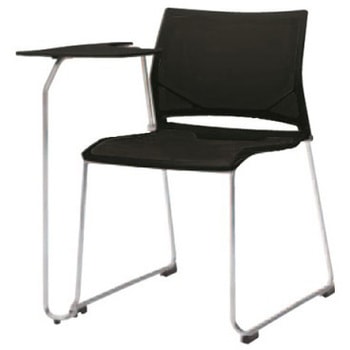 81R1TR FZF1 ツァルト クローズ脚 肘無タブレット付 メッシュ ブラックシェル メッキフレーム オカムラ(岡村製作所) 07102125