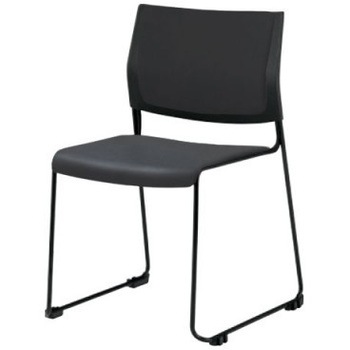 8105XC PB20 ケッテ クローズ脚 座パッドタイプ 背パッド付 ブラックフレーム ブラックシェル オカムラ(岡村製作所) 07102317