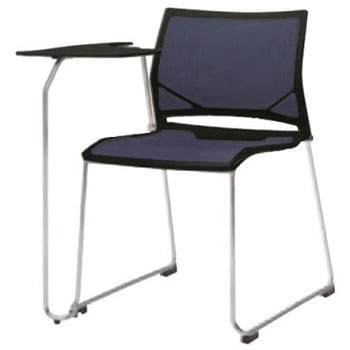 81R1TR FZF2 ツァルト クローズ脚 肘無タブレット付 メッシュ ブラックシェル メッキフレーム オカムラ(岡村製作所) 07104530