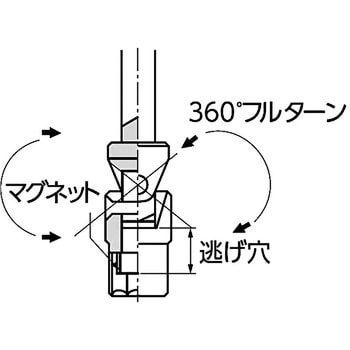 T形フレックスレンチ ロング(マグネット入り) KTC T型レンチ 【通販