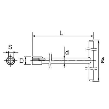 T形フレックスレンチ ロング(マグネット入り) KTC T型レンチ 【通販