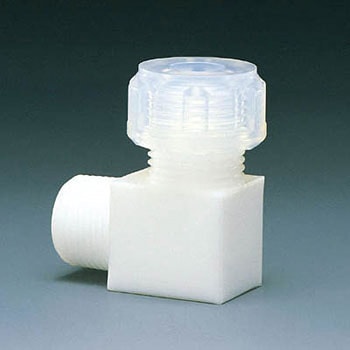 PTFE ハーフオスジョイントL型 10Φ×R3/8 フロンケミカル