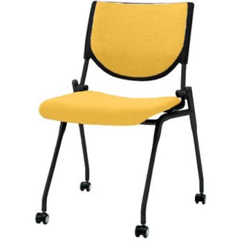 8140EZ FXN5 プロスタック ネスティング 肘無 背パッド付 ブラックシェル ブラックフレーム ナイロン双輪 オカムラ(岡村製作所) 07105546