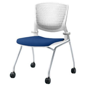 8142TR F3Z6 グラータ ネスティング 肘無  背パッド無 ホワイトシェル シルバーフレーム ナイロン双輪 オカムラ(岡村製作所) 07106761