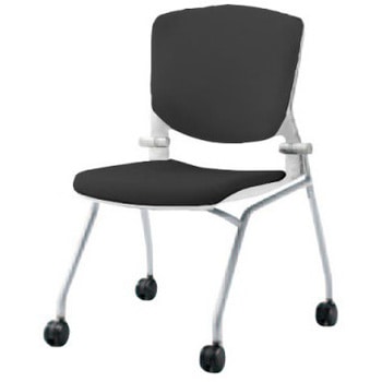 8142TS F3Z1 グラータ ネスティング 肘無  背パッド付 ホワイトシェル シルバーフレーム ナイロン双輪 オカムラ(岡村製作所) 07106806