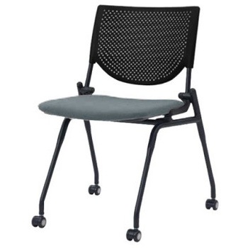 8140YZ FSN5 プロスタック ネスティング 肘無 背パッド無 ブラックシェル ブラックフレーム ナイロン双輪 オカムラ(岡村製作所) 07108267