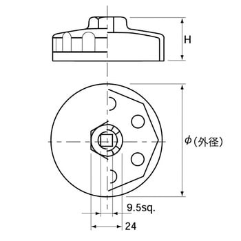 AVSA-C95 カップ型オイルフィルタレンチ 1個 KTC 【通販サイトMonotaRO】