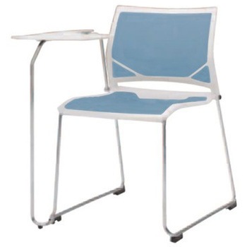 81R1TE FZF8 ツァルト クローズ脚 肘無タブレット付 メッシュ ホワイトシェル メッキフレーム オカムラ(岡村製作所) 07109588