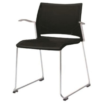 81R1AL FZF1 ツァルト クローズ脚 肘付 メッシュ ブラックシェル メッキフレーム オカムラ(岡村製作所) 07109825