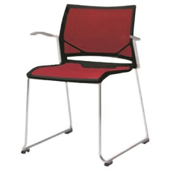 81R1AL FZF4 ツァルト クローズ脚 肘付 メッシュ ブラックシェル メッキフレーム オカムラ(岡村製作所) 07109841