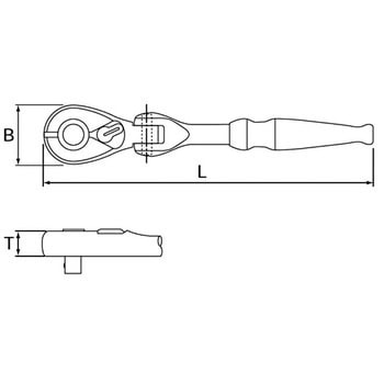 コンパクトフレックス ラチェットハンドル KTC