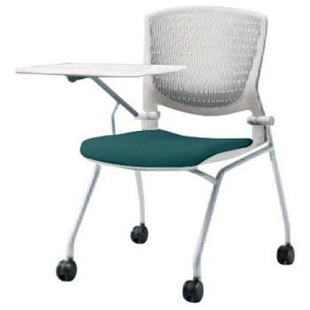 8142RT F3Z5 グラータ ネスティング 肘無 タブレット 背パッド無 グレーシェル シルバーフレーム ナイロン双輪 オカムラ(岡村製作所) 07110586