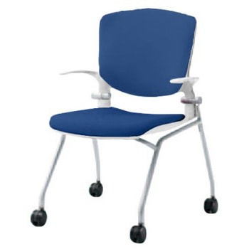 8142TB F3Z6 グラータ ネスティング 肘付  背パッド付 ホワイトシェル シルバーフレーム ナイロン双輪 オカムラ(岡村製作所) 07111819