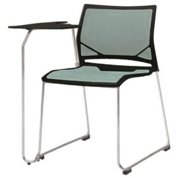 81R1TR FZF6 ツァルト クローズ脚 肘無タブレット付 メッシュ ブラックシェル メッキフレーム オカムラ(岡村製作所) 07112151