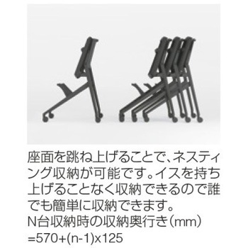 81M2LL F1F8 マルカ 4本脚 座メッシュタイプ 肘無 タブレット付 背