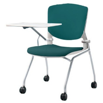 8142RU F3Z5 グラータ ネスティング 肘無 タブレット 背パッド付 グレーシェル シルバーフレーム ナイロン双輪 オカムラ(岡村製作所) 07113000