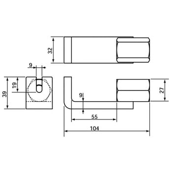 スライドハンマプラー用板金フック KTC