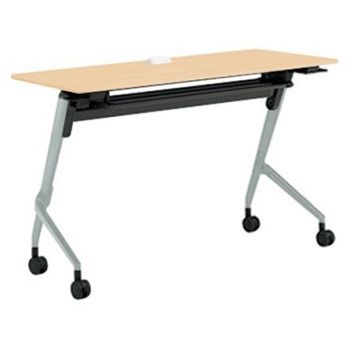 81F5FR MQ87 マルカ サイドフォールドテーブル コンセントユニット付 棚板付 樹脂幕板無 1200×450 オカムラ(岡村製作所) 07115416