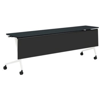 81F5AG MET8 マルカ サイドフォールドテーブル 棚板無 樹脂幕板付 2100×450 オカムラ(岡村製作所) 07115547