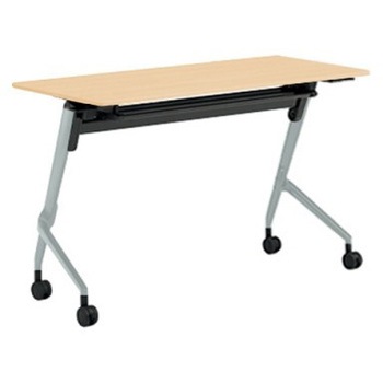 81F5BT MQ87 マルカ サイドフォールドテーブル 棚板付 樹脂幕板無 1200×600 オカムラ(岡村製作所) 07117218