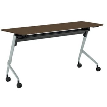 81F5BZ MDA3 マルカ サイドフォールドテーブル 棚板付 樹脂幕板無 1500×600 オカムラ(岡村製作所) 07117245