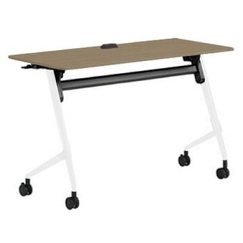 81F5ET MDB5 マルカ サイドフォールドテーブル コンセントユニット付 棚板無 樹脂幕板無 1200×600 オカムラ(岡村製作所) 07117541