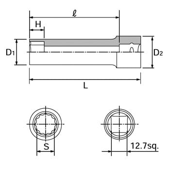 ディープソケット (12角)