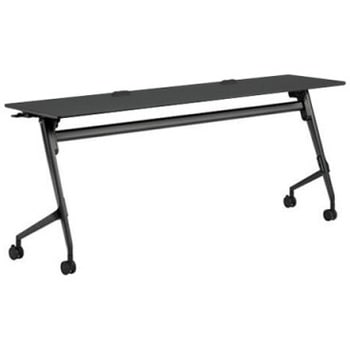 81F5EX MES8 マルカ サイドフォールドテーブル コンセントユニット付 棚板無 樹脂幕板無 1800×450 オカムラ(岡村製作所) 07120718