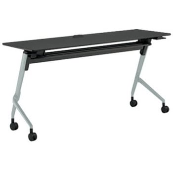 81F5FW MER8 マルカ サイドフォールドテーブル コンセントユニット付 棚板付 樹脂幕板無 1500×450 オカムラ(岡村製作所) 07121235