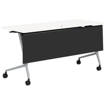 81F5ED MP11 マルカ サイドフォールドテーブル コンセントユニット付 棚板無 樹脂幕板付 1500×600 オカムラ(岡村製作所) 07122215