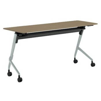 81F5BZ MDA2 マルカ サイドフォールドテーブル 棚板付 樹脂幕板無 1500×600 オカムラ(岡村製作所) 07122651