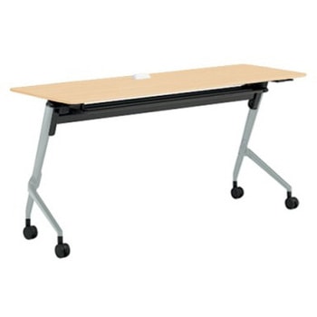 81F5FZ MQ87 マルカ サイドフォールドテーブル コンセントユニット付 棚板付 樹脂幕板無 1500×600 オカムラ(岡村製作所) 07122940