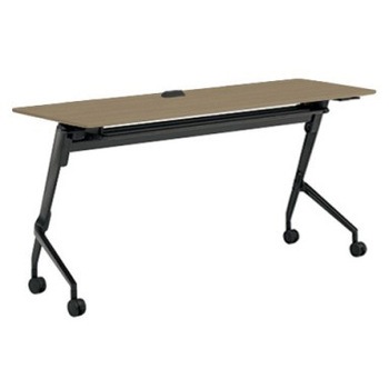 81F5FZ MDA5 マルカ サイドフォールドテーブル コンセントユニット付 棚板付 樹脂幕板無 1500×600 オカムラ(岡村製作所) 07123265