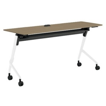 81F5FZ MDB5 マルカ サイドフォールドテーブル コンセントユニット付 棚板付 樹脂幕板無 1500×600 オカムラ(岡村製作所) 07123281