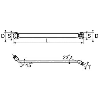 ABX7-10 ブリーダープラグ用メガネレンチ 1個 KTC 【通販サイトMonotaRO】