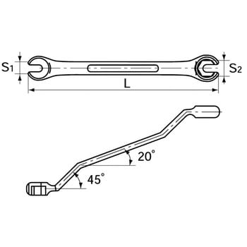 ブレーキパイプ用メガネレンチ KTC ブレーキパイプ用メガネレンチ