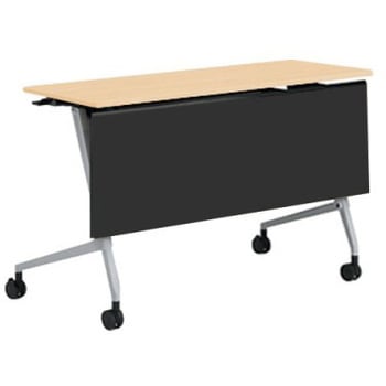 81F5AE MQ87 マルカ サイドフォールドテーブル 棚板無 樹脂幕板付 1200×450 オカムラ(岡村製作所) 07126510